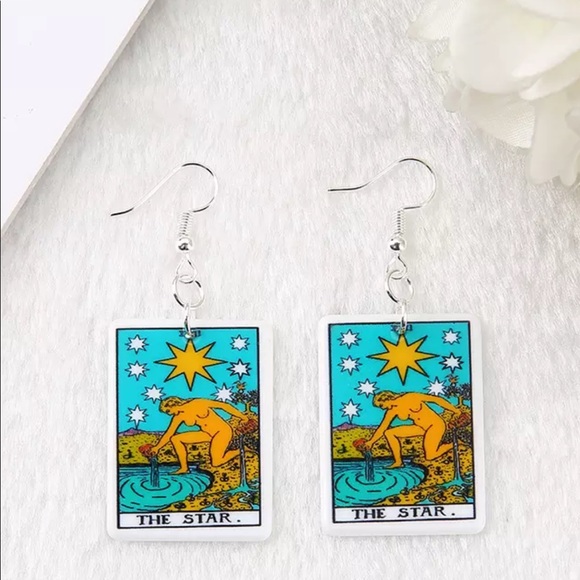 Tarot Deck Earrings The Star - Picture 1 of 1
